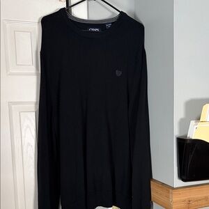Chaps Men's Long Sleeve Black Tee